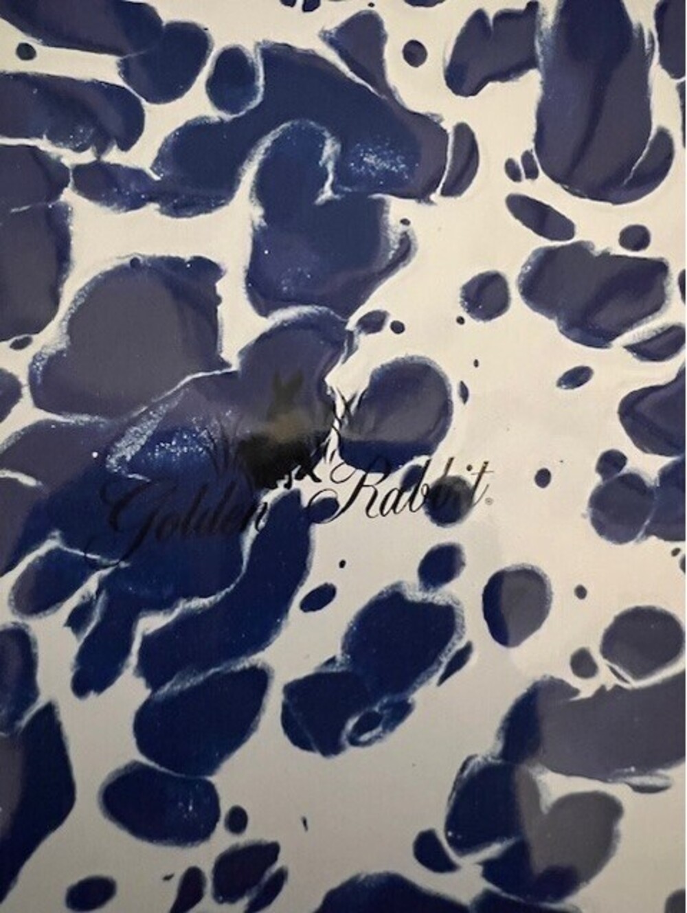 Golden Rabbit Enamel Ware Cobalt Swirl Dutch Oven 1.5 Quart Blue Willow - Picture 4 of 6